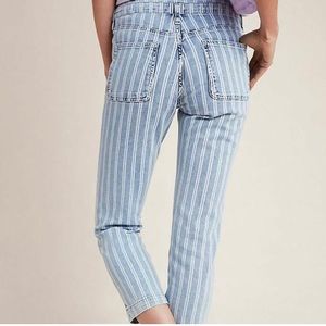 💙👖🔷Pilcro and the Letterpress size 26 striped jean high rise buttton up jean